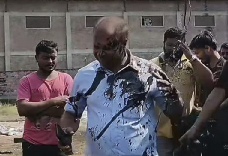 नदी प्रदूषण गरेको आरोपमा मोबिल उद्योगका लेखापालमाथि दुर्व्यवहार